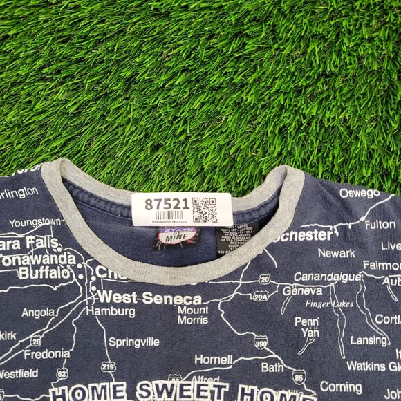 Pennsylvania City Map Shirt Large 23x27 Blue White AOP - Picture 9 of 13